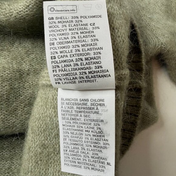 & Other Stories Mohair Wool Blend Sweater Size S Moss Green NWT Reg Retail $139 - Picture 10 of 13